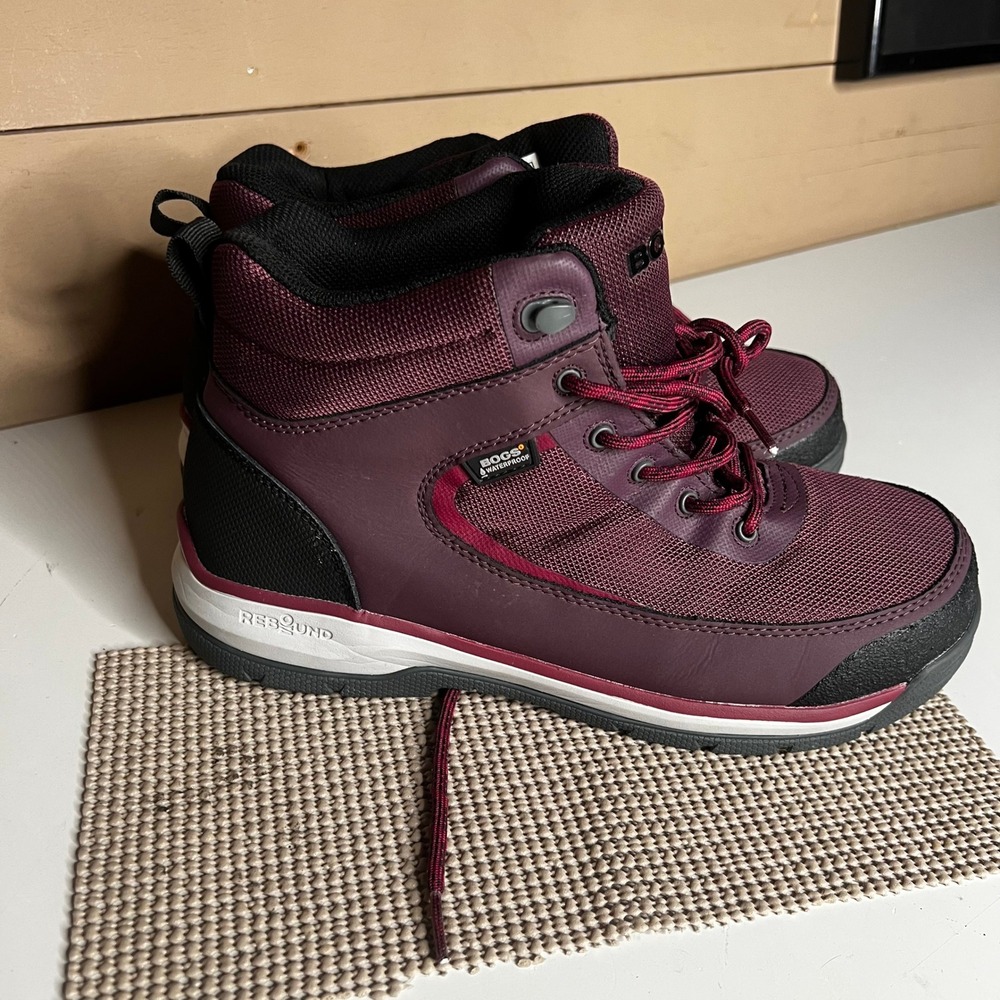 Bogs Shale Mid CTWP Waterproof Composite Toe Work Boots Burgundy 72821CT-545